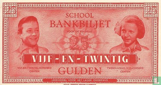 Schoolgeld 25 Gulden  