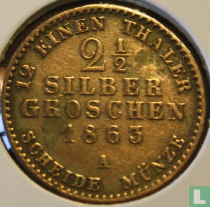 Prussia 2 ½ silbergroschen 1863 - Image 1