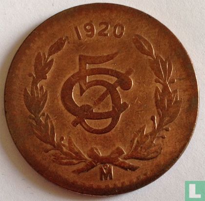 Mexique 5 centavos 1920 - Image 1