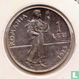 Roemenië 1 leu 1914 - Afbeelding 1