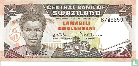 Swaziland 2 emalangeni - Afbeelding 1