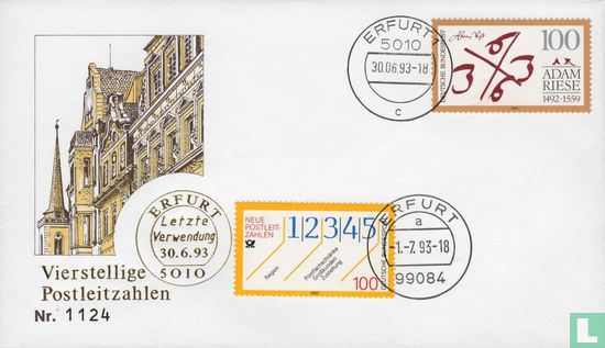 Adam Riese 500 Jahre und neue Postleitzahlen
