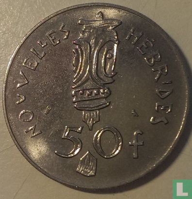 New Hebrides 50 francs 1972 - Image 2