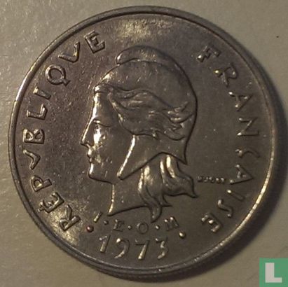 Nieuwe Hebriden 10 francs 1973 - Afbeelding 1