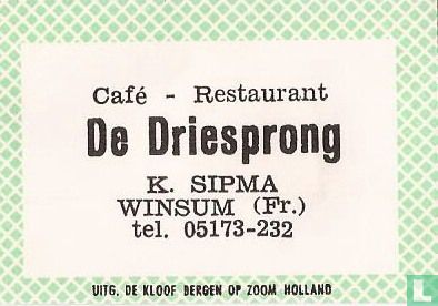 Café Restaurant De Driesprong - K.Sipma
