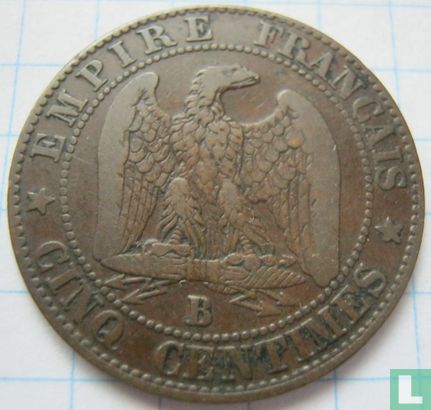 France 5 centimes 1856 (B) - Image 2