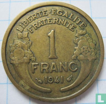 Frankrijk 1 franc 1941 (aluminium-brons) - Afbeelding 1