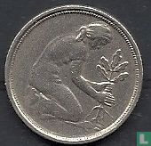 Allemagne 50 pfennig 1949 (J - fauté) - Image 1