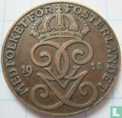 Suède 2 öre 1915 - Image 1