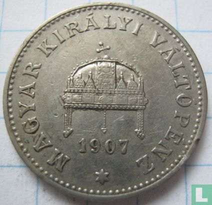 Hongarije 20 filler 1907 - Afbeelding 1