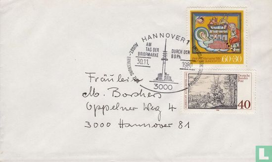 Hannover 1 - Dag van de postzegel 1980
