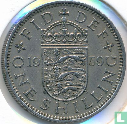 Verenigd Koninkrijk 1 shilling 1959 (engels) - Afbeelding 1