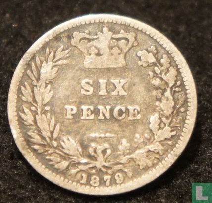Royaume Uni 6 pence 1879 - Image 1