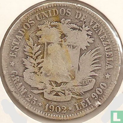 Venezuela 5 bolívares 1902 - Afbeelding 1