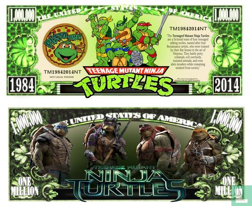 Teenage Mutant Ninja Turtles billet d'un dollar