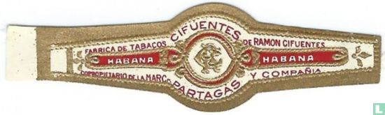 Cifuentes RC Partagas - Fabrica de Tabacos Habana Coproietario de la Marc - De Ramon Cifuentes Habana Y Compañia - Afbeelding 1
