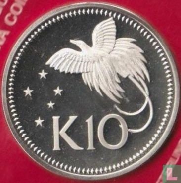 Papua New Guinea 10 kina 1975 (PROOF) - Image 2