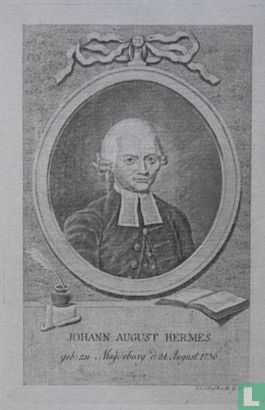 JOHANN AUGUST HERMES geb: zu Magdeburg d: 24 August 1736.