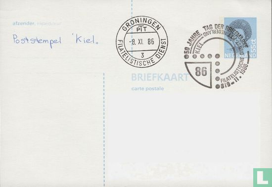 Groningen & Kiel - 50 jaar Dag van de Postzegel te Kiel