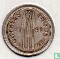 Rhodésie du Sud 3 pence 1940 - Image 1