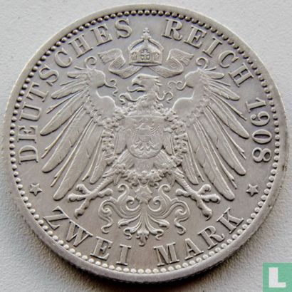 Prussia 2 mark 1908 - Image 1