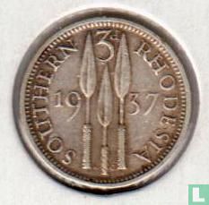 Zuid-Rhodesië 3 pence 1937 - Afbeelding 1