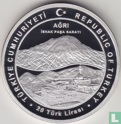 Turkije 20 türk lirasi 2014 (PROOF) "Cities of Van and Agri" - Afbeelding 1