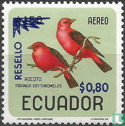 Vieux timbres avec surimpression