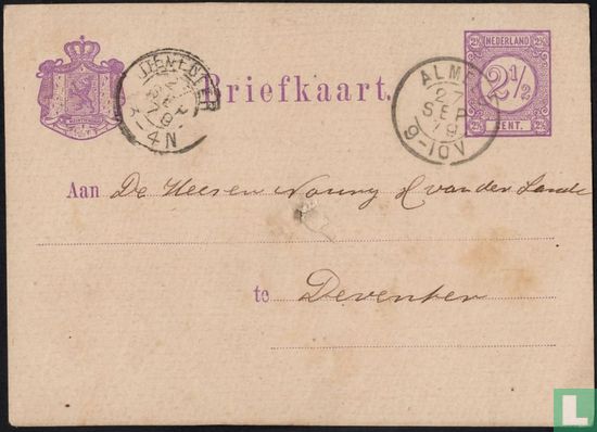 Almelo - Briefkaart Cijfer 1879 Lijnolie - Afbeelding 1