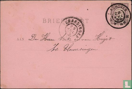 Eindhoven & Vlaardingen - Briefkaart 1899 Visbestelling - Afbeelding 1