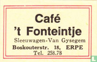 Café 't Fonteintje - Sleeuwagen- Van Gysegem