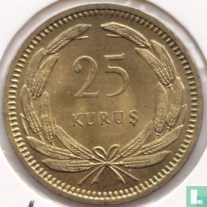 Turkije 25 kurus 1956 - Afbeelding 2
