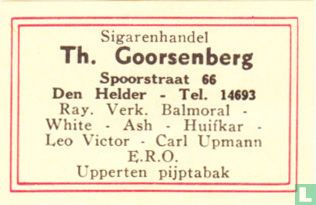 Sigarenhandel - Th. Goorsenberg - Afbeelding 1