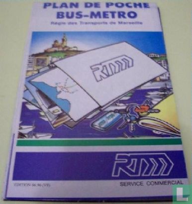 RTM - Plan de Poche Bus-Metro - 1996 - Marseille