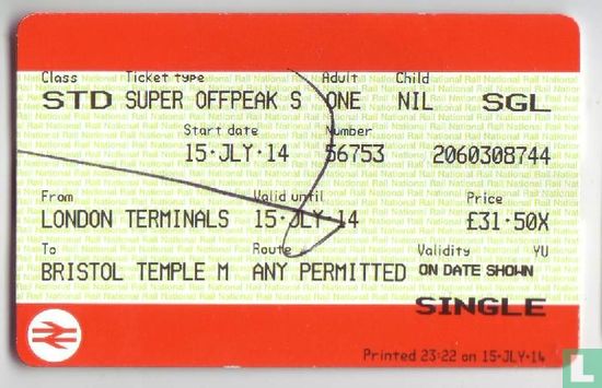 National rail - Single ticket - Image 1