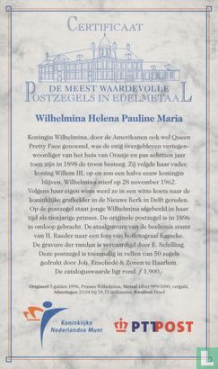 Gouden postzegel Wilhelmina - Image 2