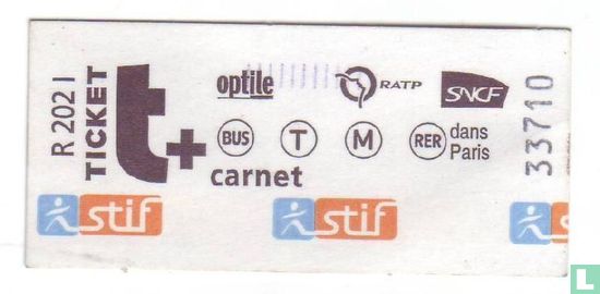 Sncf - Ratp - t+ (Carnet) - Image 1