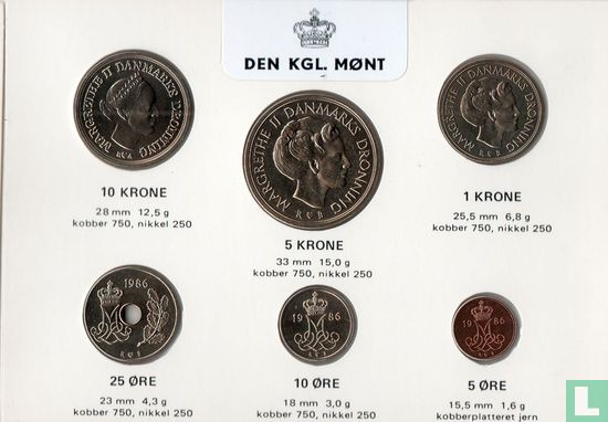 Denemarken jaarset 1986 - Afbeelding 1