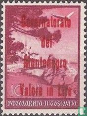 Red overprint on Yugoslav airmail stamps