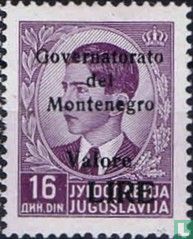 Schwarzer Aufdruck auf jugoslawischer Briefmarke