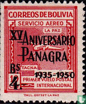 Panagra 15 years, surcharged