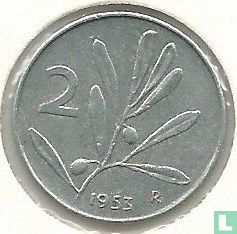 Italie 2 lire 1953 - Image 1