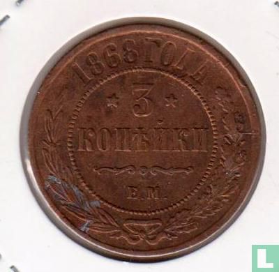 Rusland 3 kopeken 1868 (EM) - Afbeelding 1