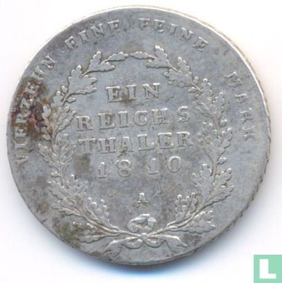 Pruisen 1 thaler 1810 - Afbeelding 1