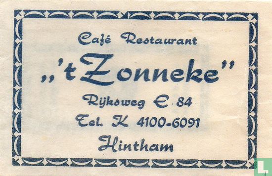 Café Restaurant " 't Zonneke" - Image 1