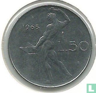 Italy 50 lire 1963 - Image 1