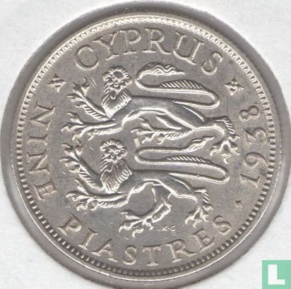 Chypre 9 piastres 1938 - Image 1