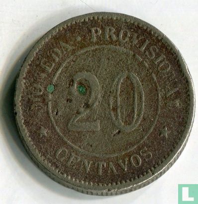 Peru 20 centavos 1879 - Image 2