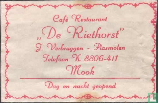 Café Restaurant "De Riethorst" - Bild 1