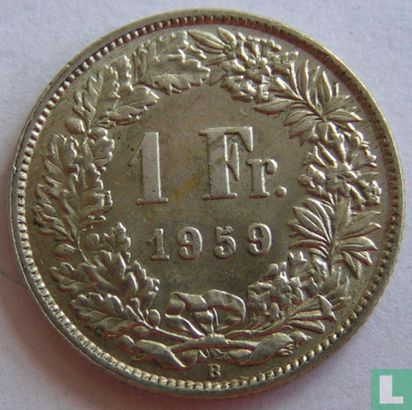 Switzerland 1 franc 1959 - Image 1